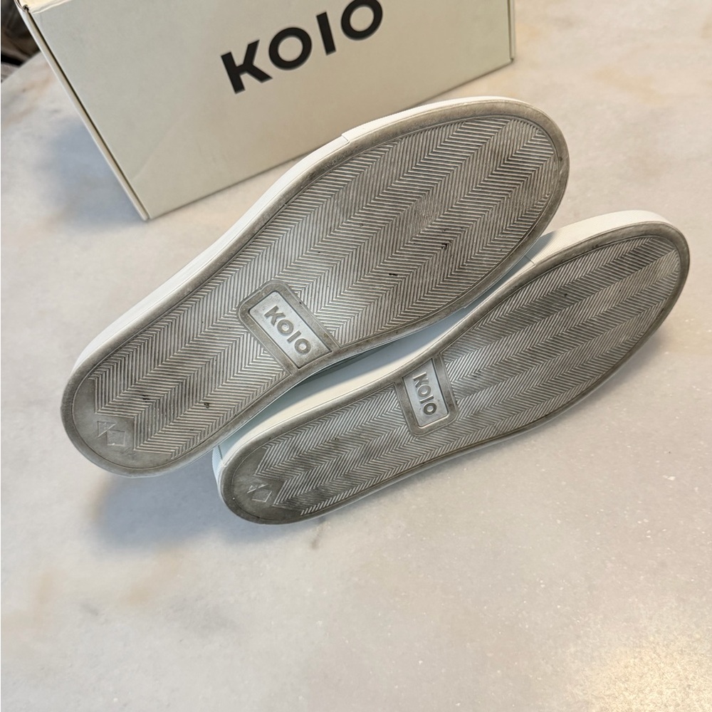 KOIO Men’s Portofino Low-Top Leather Sneakers in Sandstone - Picture 6 of 6